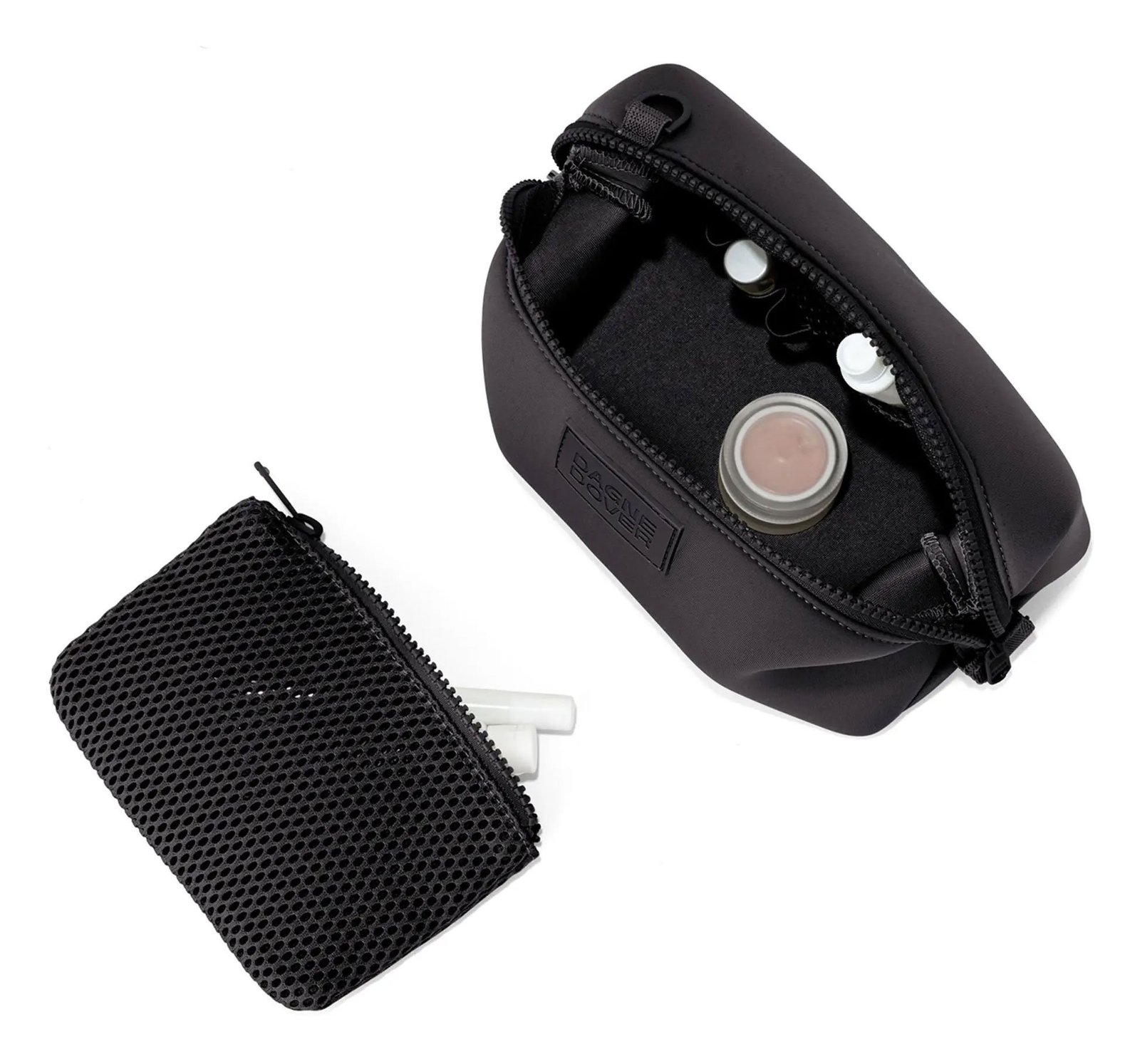 Dagne Dover Hunter Toiletry Bag, a compact travel makeup bag in neoprene